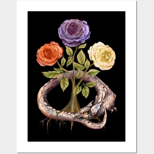 Roses and the world serpent Posters and Art